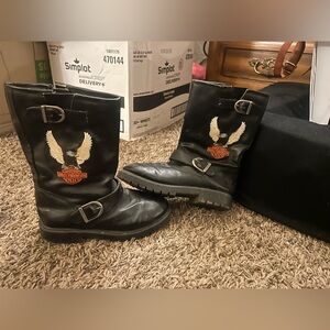 Size 1 kids size Harley davidson motorcycle boots